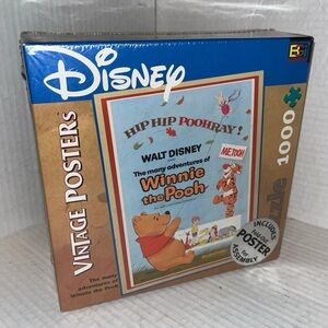 Disney Winnie The Pooh Tigger Puzzle 1000 Peices Vintage Style Poster Sealed